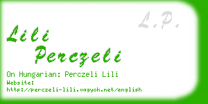 lili perczeli business card